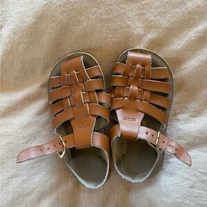 Brown Leather Kids Sandals Sun-San